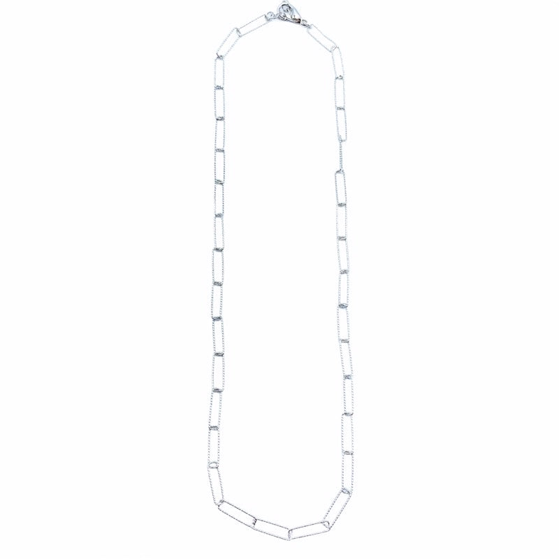 silver Braided Chain Link Necklace blogger tik tok jewelry tik tok necaklce chain 