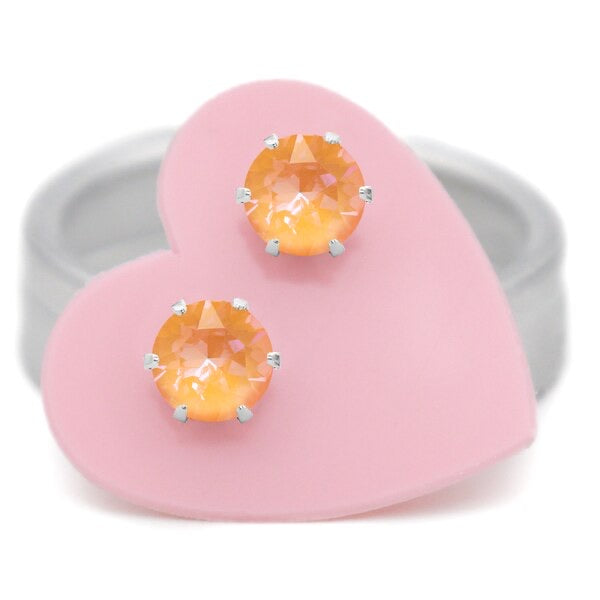 South Peach Ultra Mini Bling Earrings Sterling Silver Swarvoski Crystal JoJo Loves you