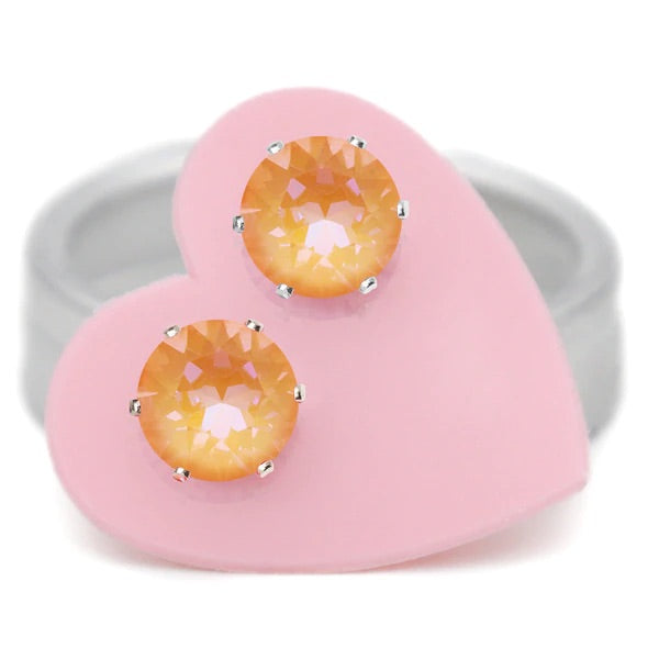 South Peach Mini Bling Earrings JoJo Loves You Sterling Silver Swarovski Crystal