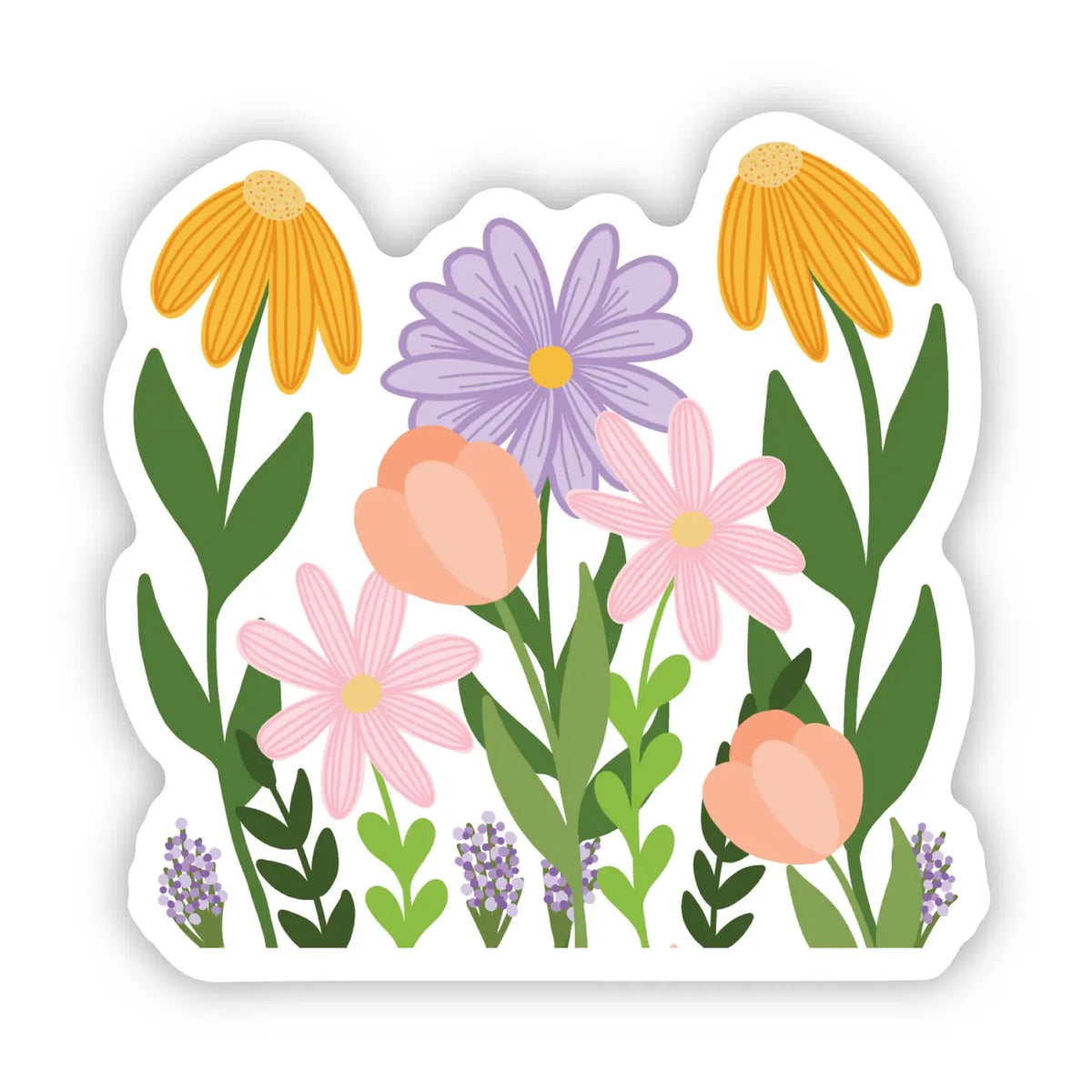 Pastel Floral Pattern Sticker – Tickledpinkshoppe