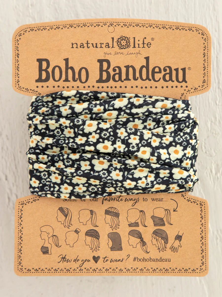 Full Boho Bandeau® Headband - Dark Patchwork – Natural Life