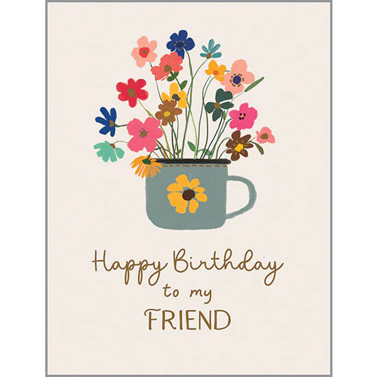 happy birthday friend flower images