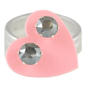 Luxe Mini Bling Earrings Sterling Silver Swarovski Crystal JoJo Loves You Jewelry shop shopping sparkle