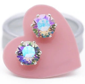 Silk Ab Mini Bling Earrings JoJo Loves You Jewelry Sterling Silver swarovski crystal shop shopping 