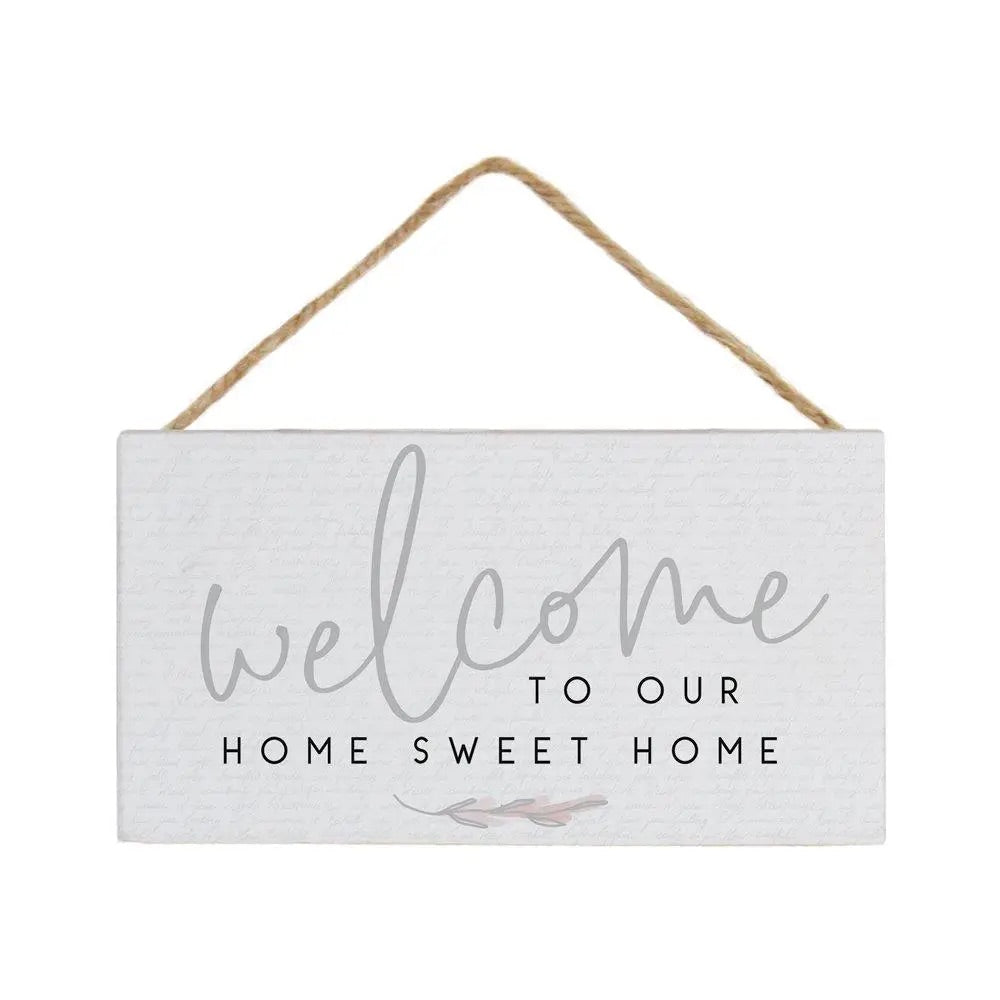 Welcome to Our Home Sweet Home Sign wood decor farmhouse style white decor 