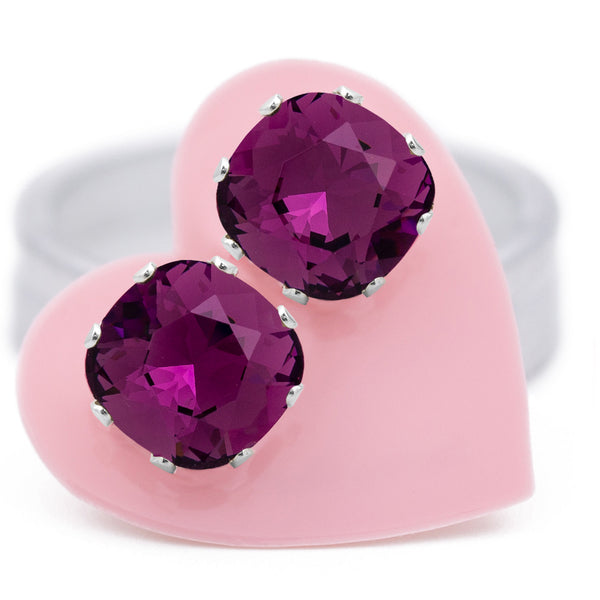 Buy Dark Purple Kundan and Pearl Earring Set for Wedding