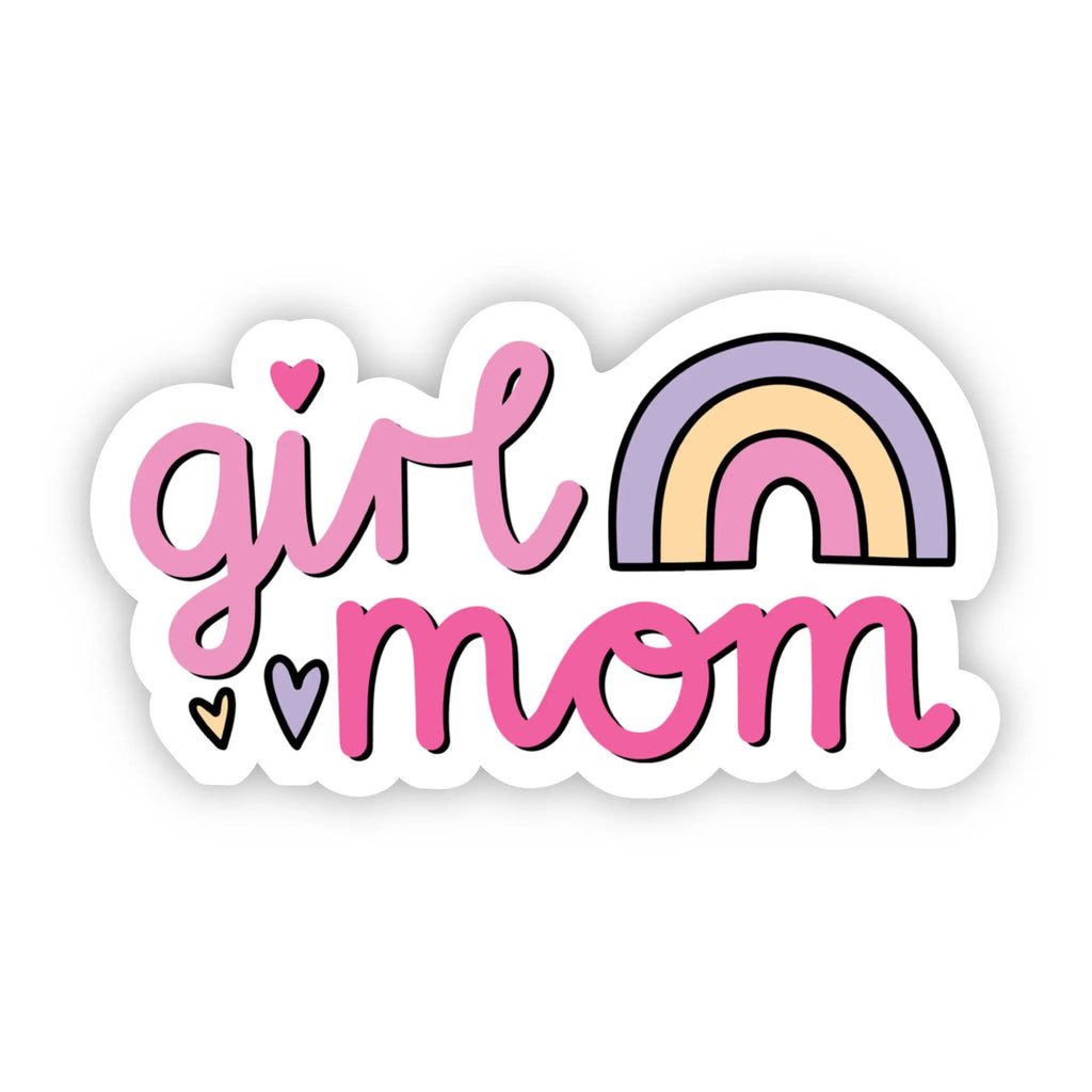 Girl Mom Sticker pink rainbow sticker yay new mom girl mom 