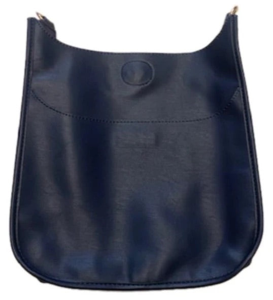 Ahdorned Black Classic Messenger Bag w/ Silver Hardware Crossbody bag
