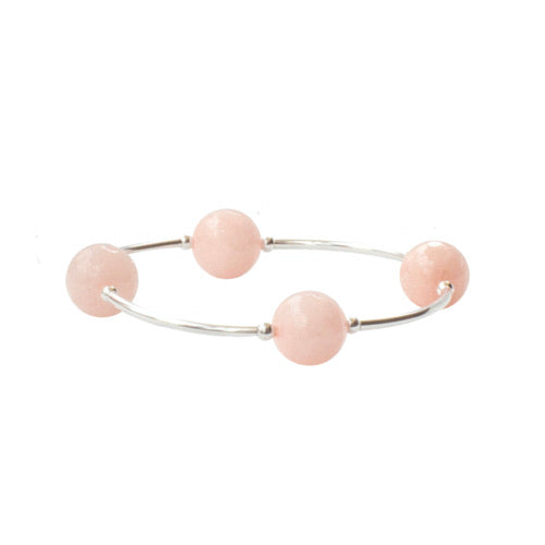 gift loss of a loved one pink rose water jade positive energy gem stone bracelets healing sterling silver